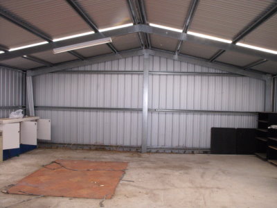 Realestateads.com.au - HUGE ZINCALUME GARAGE SHED 3.13m HEIGHT x 7.5m WIDTH x 8.05m DEPTH